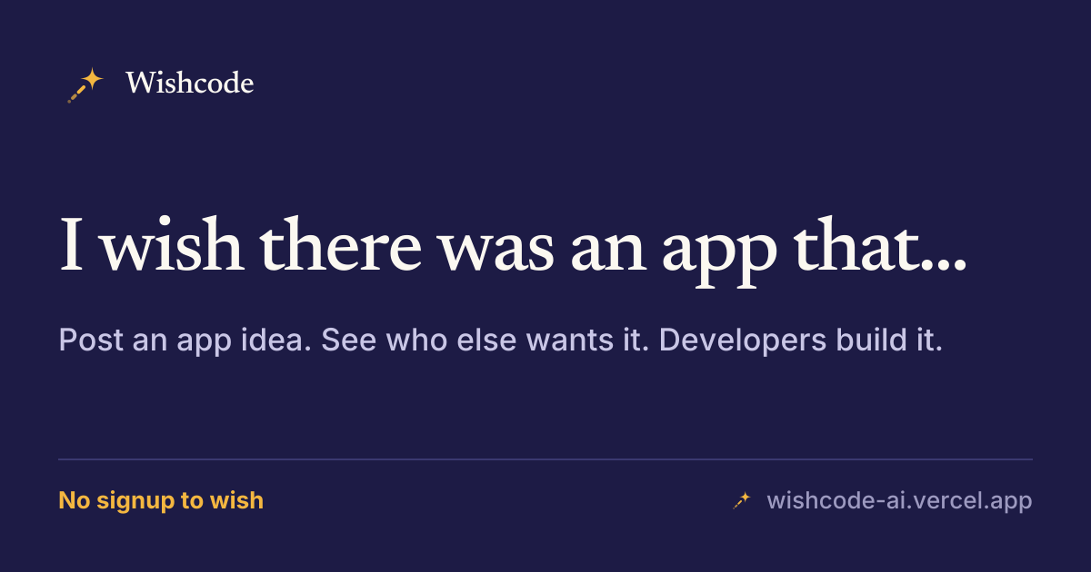 wishcode-ai.vercel.app image
